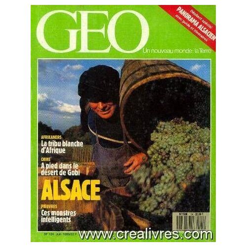 Géo N°124, Juin 1989 -Alsace