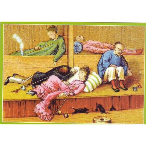 Fumerie D'opium - Illustration De La Serie Les 3 Trésors. Carte Numérotée D'un Tirage À 500 Ex - Ref 002 251