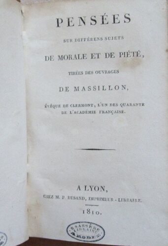 Sermons De Massillon