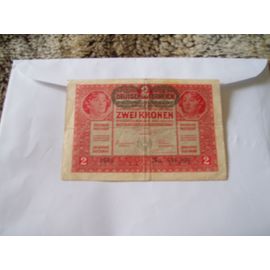 Billet 2 Kronen Autriche Hongrie Deutschosterreich 1917
