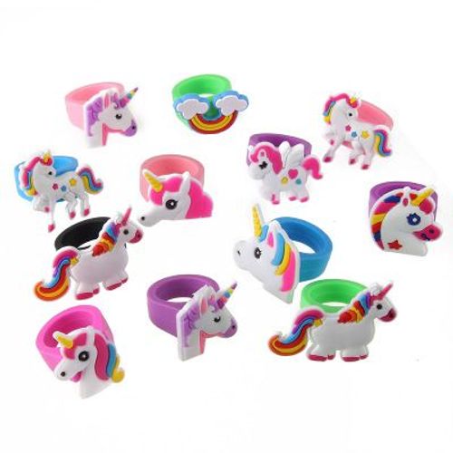 1pc/10pc Anneau Licorne Enfant Jouet Anneaux Licorne Fête Faveur Fête D'anniversaire Décorations Enfants Cadeaux  Z1832