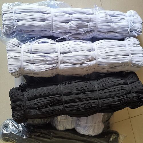 Bandes Masques Élastiques De Couture | Blanc Noir? Bande Élastique Haute? Bande Élastique En Caoutchouc? Corde De Couture Extensible Pour Masque De Bricolage? 10 Mètres 3/6mm  Z73