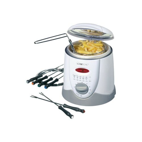 Friteuse et fondue pour 6 personnes 1L Clatronic FFR 2916 Blanc