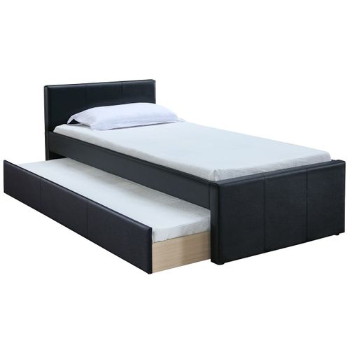 Lit Gigogne 90 X 195 Cm Polyuréthane Noir Mat Macco