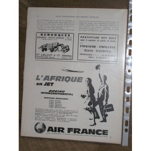 Publicite Ancienne De Presse 60 70 Air France Boeing