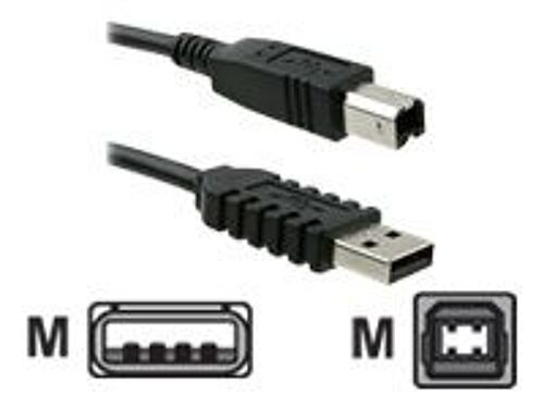 ICIDU - Câble USB - USB (M) pour USB type B (M) - USB 2.0 - 5 m - noir