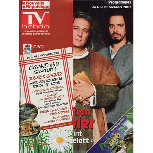 Tv Hebdo / 03-11-2007  N° 19157 : Edition La Nouvelle République - Dorothée (1p) - Christian Clavier (2p) - Thierry Neuvic (3/4p) - Passi (1p)