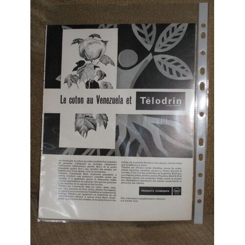 Publicite Ancienne Presse 50 60 Coton & Shell Telodrin