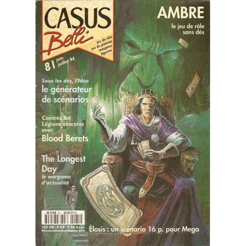 Casus Belli N° 81 : Ambre : Le Jeu De Rôle Sans Dés - Blood Berets - The Longest Day - Elosis : Un Scénario 16 Pages Pour Mega