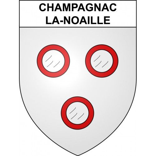 Champagnac-La-Noaille 19 Ville Sticker Blason Écusson Autocollant Adhésif - Taille : 12 Cm