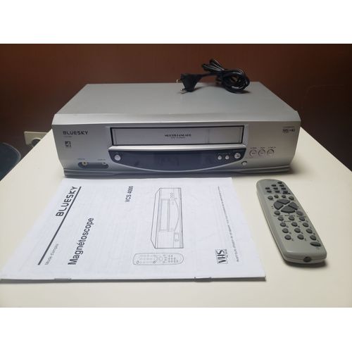 MAGNETOSCOPE BLUESKY VCS 4000 LECTEUR ENREGISTREUR K7 CASSETTE VIDEO VHS VCR + TEL