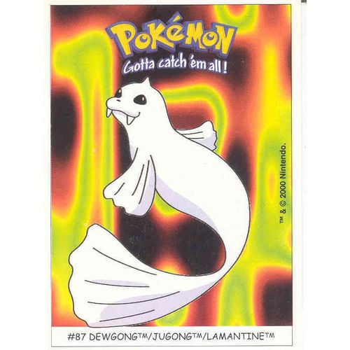 Lamantine (N°87) Carte Pokémon Dunkin "Boomer" (Stickers)