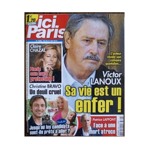 Ici Paris  N° 3386 : Victor Lanoux/Guy Beart/Benjamin Biolay/Piere Sarkozy/Manu Payet/Cyril Hanouna/Daniel Angeli/Christine Bravo/David Hallyday/Patrice Laffont
