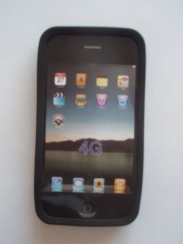 Coque  silicone noire pour iphone 4