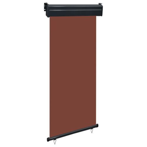 Auvent Paravent Store Brise-Vue Latéral Rétractable De Patio Jardin Terrasse Balcon Protection Visuelle Écran 80 X 250 Cm Marron Helloshop26 02_0007041