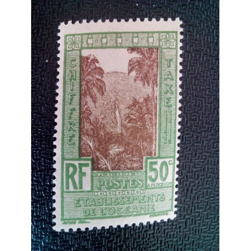 Timbre Oceanie Francaise Yt T 13 Canal Fataoua 1929 ( 110604 1 )
