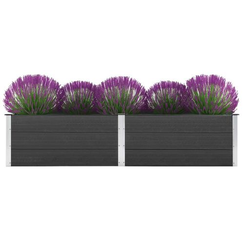 Vidaxl Lit Surélevé De Jardin 250x50x54 Cm Wpc Gris