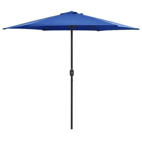 Vidaxl Parasol De Jardin Et Mât En Aluminium 270x246 Cm Bleu Azuré