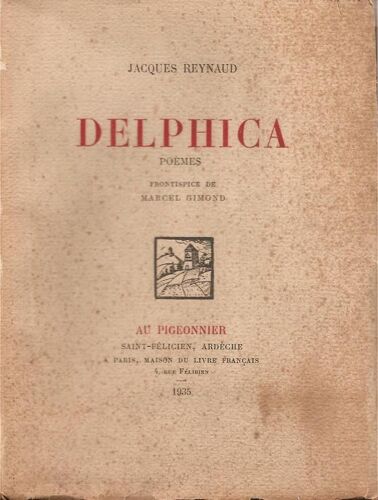 Delphica. Poèmes. Frontispice De Marcel Gimond
