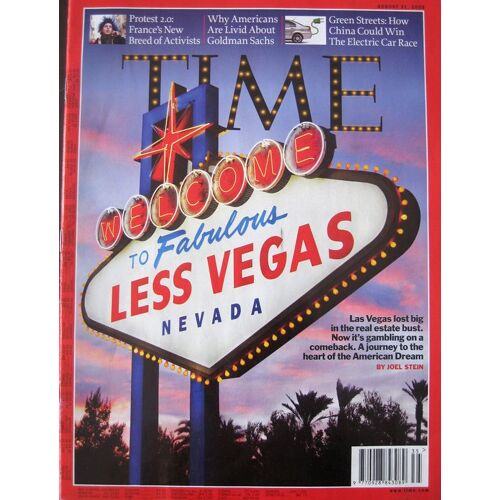 Time  N° 2009 : Sublime Couverture Du Time Du 31 Aout 2009: Spécial Las Vegas Nevada / Goldman Sachs / Les Voitures Vertes Électriques En Chine