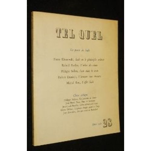 Tel Quel N°28