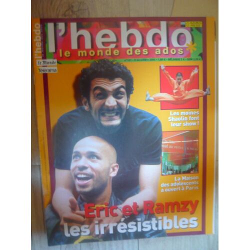 Le Monde Des Ados  N° 101 : Eric Et Ramzy Les Irresistibles