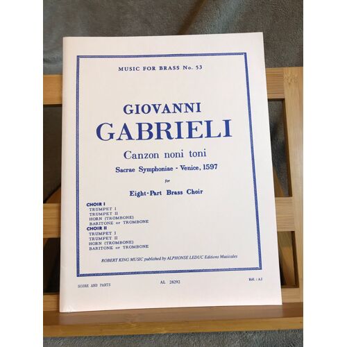 Gabrieli Canzon Noni Toni Éditions Leduc Robert King Collection Music For Brass N°53