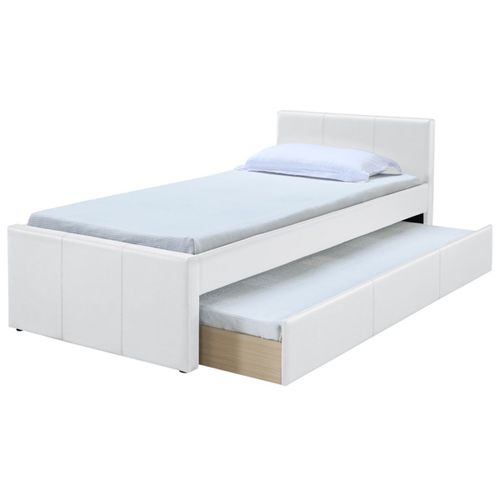 Lit Gigogne Enfant 90 X 195 Cm Polyuréthane Blanc Macco