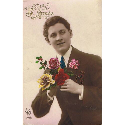 Charmants Jeunes Hommes Vous Souhaitent Une Bonne Année .3 Cartes Anciennes 1921/1925/1926 .
