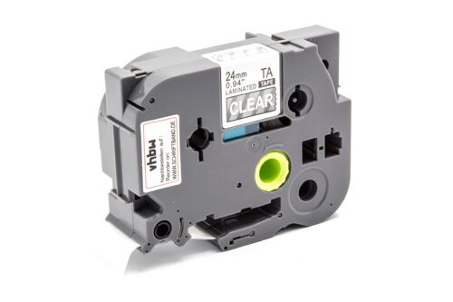 Cassette à ruban vhbw 24mm pour Brother P-Touch 2400, 2450, 2460, 2470, 2480, 350, 3600, 550, 9400, 9600 comme TZ-155, TZE-155.