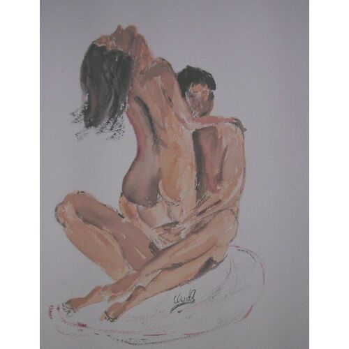 Nu Aquarelle(40x36) Couple