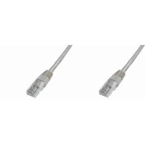 DIGITUS Premium - Cordon de raccordement - RJ-45 (M) pour RJ-45 (M) - 0.5 m - UTP - CAT 5e - démarré - gris