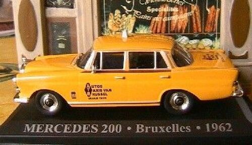 Mercedes 200 Taxi Bruxelles 1962 1/43 Belgique Ixo Altaya-Ixo