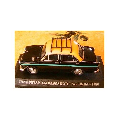 Hindustan Ambassador Taxi New Delhi 1980 Ixo 1/43 Noire Altaya-Ixo