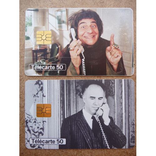 Lot De 2 Télécartes Collection "Téléphone Et Cinéma" : Michel Piccoli (50u) + Christian Clavier (50u)
