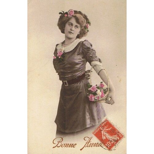 Charmantes Demoiselles, Qui Vous Souhaitent Une Bonne Annéé .5 Cartes Anciennes 1910/1911/1912/1913 .