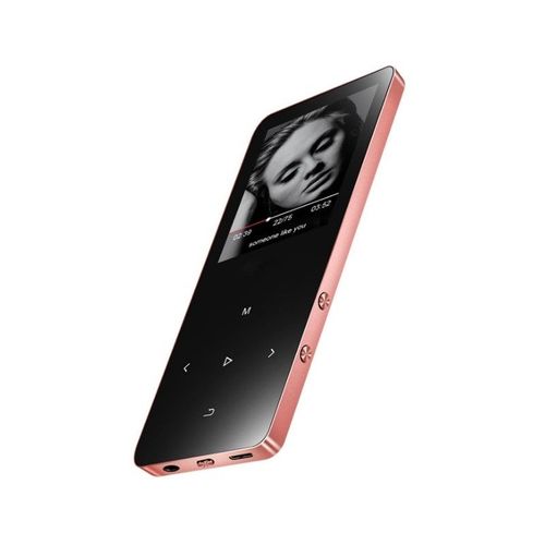 Lecteur MP3 de musique son MP3 Bluetooth MP3 MP4 Hifi écran tactile 1,8 pouces 16 Go (or rose)