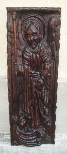 Gravure Sculpture Sur Bois Religieuse Catholique Christ Jesus