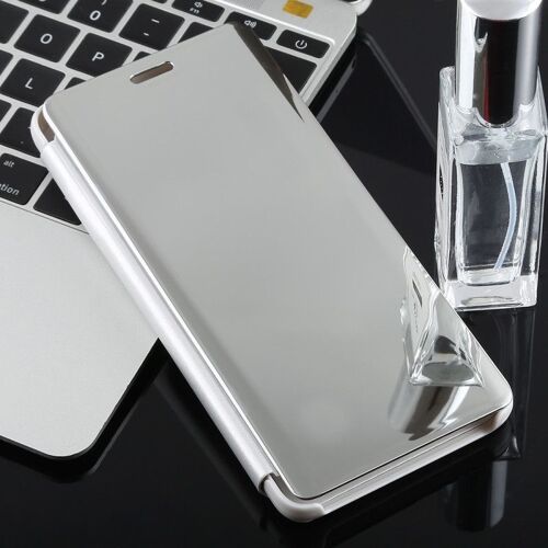Housse Coque Étui À Rabat Horizontal Avec Miroir De Galvanisation Pour Galaxy A9 (2018), Support (Argent)