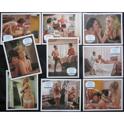 Rapport Sur La Vie Sexuelle De La M?Nag?Re - Film Erotique 1973 - R?Alis? Par : Eberhard Schroeder - Jeu De 9 Photos D'exploitation De Cin?Ma - Chaque Petite Affiche De 24x29 Cm