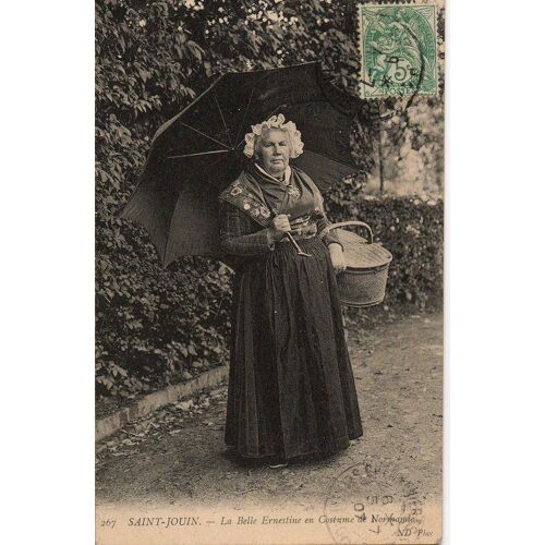 Carte Postale - Costume Femme Normandie Saint-Jouin - Ernestine 1907