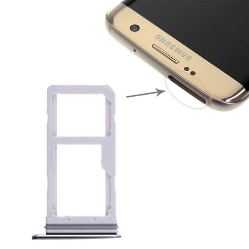Tiroir De Carte Sim 2 Plateau Sim / Micro Sd Card Pour Samsung Galaxy S7 Edge Noir