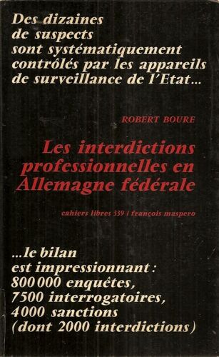 Les Interdictions Professionnelles En Allemagne Fédérale