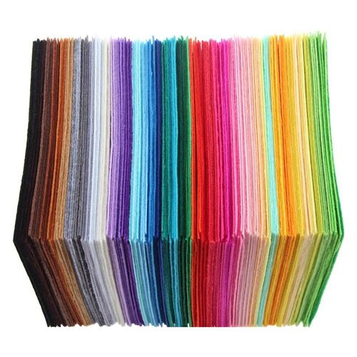 Tissu En Polyester Non Tissé, 40 Pièces, Bricolage Artisanat, Tissu En Feutre, Accessoires De Couture, Faisceau De Bricolage Pour Couture Poupées, Artisanat Fait Main