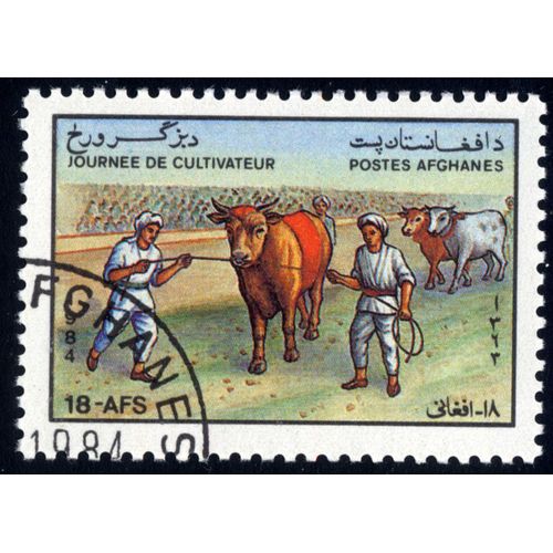 Timbre Journée Du Cultivateur.Postes Afghanes.1984.18-Afs.