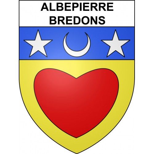 Albepierre-Bredons 15 Ville Sticker Blason Écusson Autocollant Adhésif - Taille : 4 Cm