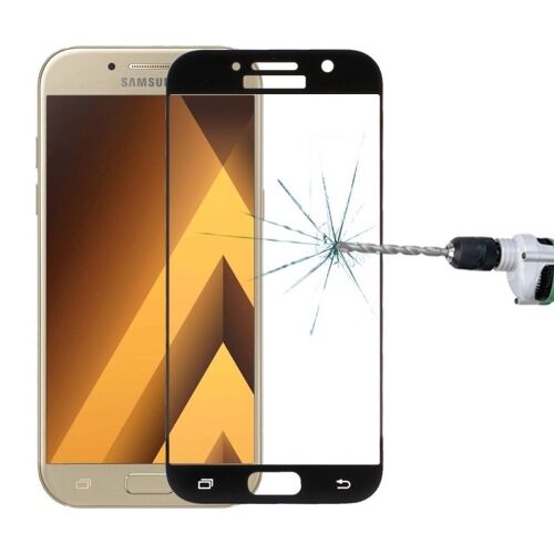 Verre Trempé Noir Pour Samsung Galaxy A7 2017 / A720 0.33mm 9h Surface Dureté Sérigraphie Plein Écran Protecteur D'écran En
