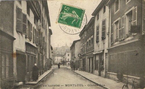 Montluel L'ain Illustré " Grand-Rue Carte Ancienne