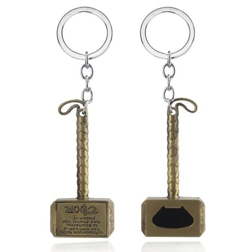 Ouvre-bouteille de bière en forme de marteau de Thor, ouvre-bouteille de bière à longue poignée, porte-clés, 1 pièce