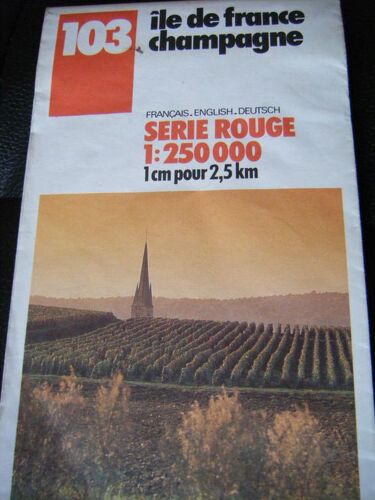 Carte Ign N° 103 -Ile De France - Champagne -1988